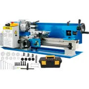 VEVOR Mini Metal Lathe Milling Machine 7x14 in Infinitely Variable Speed 550W
