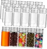 Small Empty Glass Bottles x Ml Mini Bottles Screw Lids for Travel Storage and Essential Oils