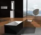 NUOVA PARISI BLACK FREESTANDING BATHTUB 1500x750x 580MM