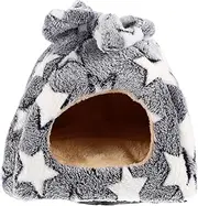 HAPINARY Hamster Bed Fuzzy Guinea Pig Hideout Cozy Warm Nest Decorative Chinchilla Cushion for Small Pets