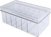 AIMALL Clear Transparent Eyelash Nail Cosmetics Storage Box with Lid, Dustproof Design, Large Capacity High-End Acrylic Jewelry Organiser, Multi-Function Makeup Storage Box