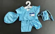 Build a Bear Clothing - Blue Scrubs 4 pc. - New