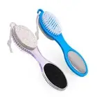 2 Pack 4-In-1 Pumice Stone Brush Foot Brush Scrubber Foot File Pedicure Paddle