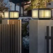 Yard Pillar Light Solar LED Lamp Outdoor Post Lamp Waterproof Sensor Switch 40cm