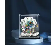 Display King - Acrylic display case with screw for LEGO(R) The Little Mermaid Royal clamshell1 43225 - No background
