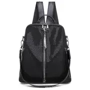 Fashion Sequined Zipper Single Shoulder Bag Ladies Handbag Messenger Bag (Black)