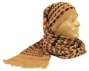 66" Artisan Premium Warm Soft Practical Alpaca Knit Geometric Scarf Hat 3 Pack