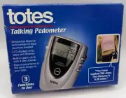 Totes Talking Pedometer, Digital Display, Music, Alarms, New in Box