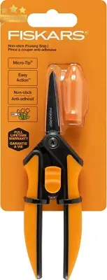 Micro-Tip Pruning Shears 6" Garden Scissors, Non-Stick Precision Blades, Sharp