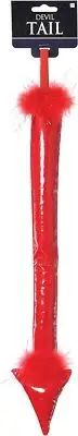 Devil Tail w/Feathers Red Suit Yourself Fancy Dress Halloween Costume Accessory
