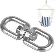 Swivel Snap Hooks Heavy Duty | 8 Word Safety Swing Swivel - 360°Rotational Climbing Rope Swivels for Children’s Web Tree Swing Setting, Aerial Dance, Hammock Yoryu