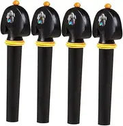 Toyvian 4pcs Violin Tuning Pegs for Instruments Durable String Instrument Accessories for Replacement of Old Broken Pegs Enhances Tuning Precision and Sound Clarity