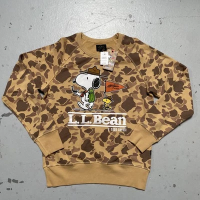 LL Bean x Todd Snyder x Peanuts Snoopy Camo Sweatshirt NWT Made in USA M
