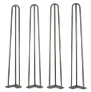 WEN TL28S 28-Inch Mid-Century Modern Raw Steel Hairpin Table Legs (4-Pack)