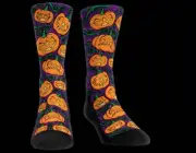 NEW 2022 Pumpkin Gang Halloween Socks Horror Scary Creepy Clothing SZ LRG