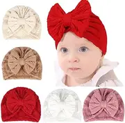 [Qandsweet] Baby Girls' Hats & Caps Knotted Turban Cute Toddler Hat Hair Accessories 3-36M