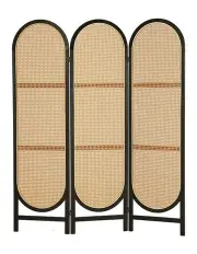 [Artiss] 3 Panel Room Divider Screen 151x180cm Rattan in Brown