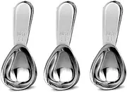 Coffee Scoop Set,Stainless Steel Coffee Spoons Short Handles,Tablespoon Measure Spoon Set Fit Coffee, Loose Tea, Sugar Or Flour(3 Pieces,15ml)
