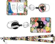 Id Card Holder, Detachable Retractable Lanyard with Card Holder, Lanyard Card Holder, for Office Workers Students Teachers Doctors and Coaches Etc