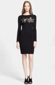 EMILIO PUCCI Lace Inset Knit Dress