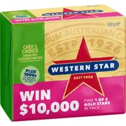 Western Star Unsalted Butter Block Chef's Choice 500g
