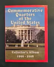 Commemorative Quarters of the U.S. Collector's Album 1999-2008 No Coins- New
