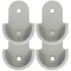 30pcs Plastic Socket Wardrobe Flange Holder Closet End Supports 25mm