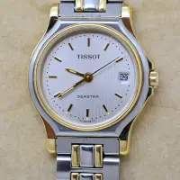 在飛比找Yahoo!奇摩拍賣優惠-《寶萊精品》Tissot 天梭銀金白圓型石英女子錶