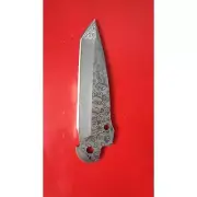 1PC. 1:1 TANTO POINT Powder Damascus Steel Blade for Benchmade 553