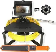 Pipe Inspection Camera with 512HZ Pipe Locator, 4.3 Inch Drain Pipe Sewer Inspection Borescope Camera with DVR Function 16GB TF Card,30M