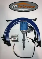 small cap FORD 5.0L 302 EFI to Carb Conv HEI Distributor BLUE + 60K COIL + WIRES