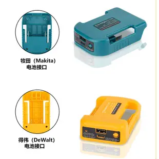 全新升級牧田 米沃奇電池轉USB輸出款皮帶扣 保護蓋 電池腰扣 鋰電池變手機充電寶 14.4-21V鋰電池