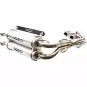 Trinity Racing Stage 5 Dual Exhaust System-Brushed Muffler for 2019 Polaris