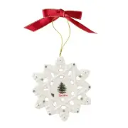 Spode Christmas Snowflake Ceramic Tree Ornament