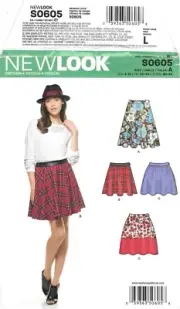 New Look # S0605 Sewing Pattern Misses' Skirts Size 4-16 Uncut Factory Folded