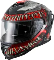 Vito Presto Monster, full face helmet , color: Black/Grey/Red , size: M