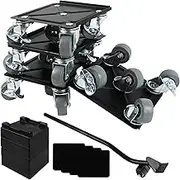 Heavy Duty Furniture Movers with 5 Wheels & Lifter Set,1400kg Capacity,Furniture Lifter Set with 5 360°Wheels, Professional Tool for Moving Heavy Furniture Refrigerator Sofa Cabinet (Set)