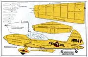 022 Super Chipmunk 20 inch wing 1/2 A C/L .049 Profile PLAN.