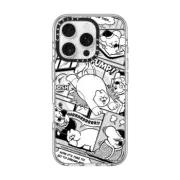 iPhone 16 Pro Clear Case MagSafe Compatible BLACK CARTOON