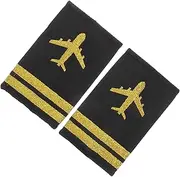 [ROMISBABA] Aviation Uniform Badges Pilot Shoulder Boards Soft Epaulets for Airline Pilot Unique Design