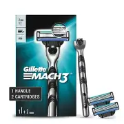 GILLETTE Mach 3 Shaving Razor (Handle + 2 Cartridge)