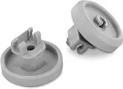 DEKAROX 2 x Lower Basket Wheels Replacement for Miele 2372352 Castors Set of 2 Diameter 35 mm Wheel Heat Resistant for Lower Basket in Dishwasher Such as Meteor Mondia Optima Novostar Senator Futura