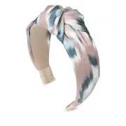[Jennifer Behr] Jennifer Behr Ikat Samaya Headband ONE SIZE BLUE/PINK