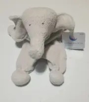 Under The Nile Elephant Organic Gray Plush Baby Stuffed Animal Lovey Toy Knot 9”