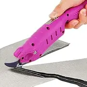 Electric Fabric Cutter,0-18mm Cutting Range 32W Wireless Intelligence Electric Scissors for Cutting Multi-Layer Fabric and Leather(1 Cutter Head, 2 Batteries)