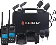 ECOXGEAR EXG500 5 Watt IP67 Long Range UHF CB Handheld Radio Deluxe Twin Pack