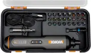 WORX 4V Cordless Screwdriver with 24 Piece Kit, Black WX240
