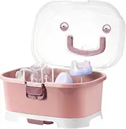 Hobngmuc Baby Bottle Storage Organizer,Removable Portable Dust Proof Baby Bottle Rack - Large Capacity Nursery Boxes For Milk Storage Feeding Toddler Nursing Fridge