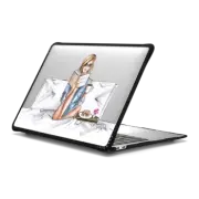 MacBook Air 13-inch (M1 / Intel) Impact Case Girl Reading in Bed (blonde) Fashion Illustration Macbook Case