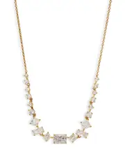 Nadri Rare Jewels Cubic Zirconia Statement Necklace in 18K Gold Plated, 16-18